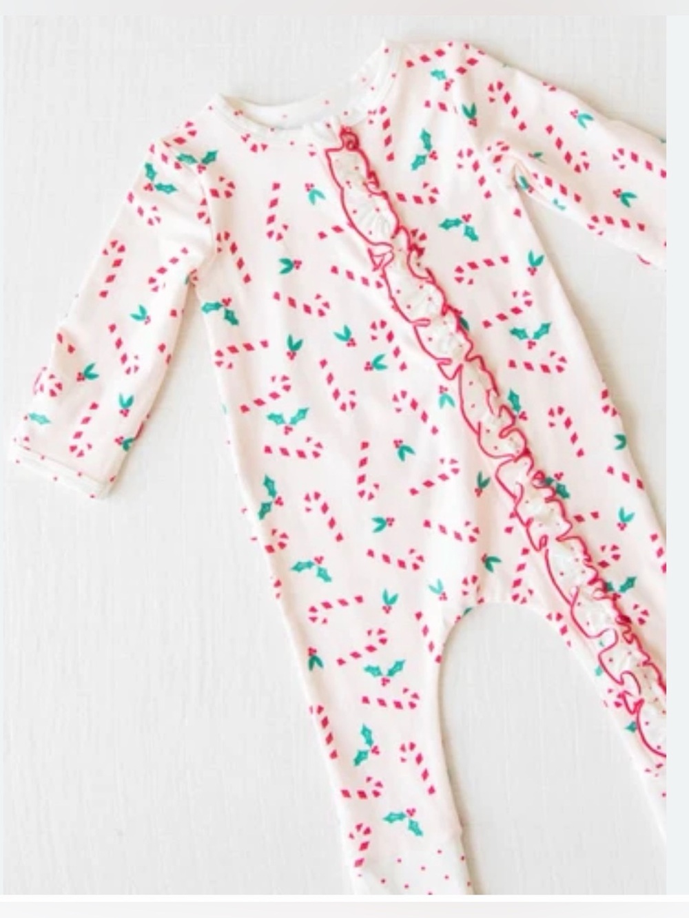 SWEET HONEY Candy Cane Ruffle Layette - 18M